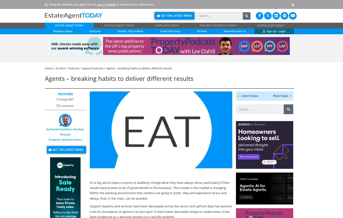 Estate Agents - Breaking habits to deliver different results