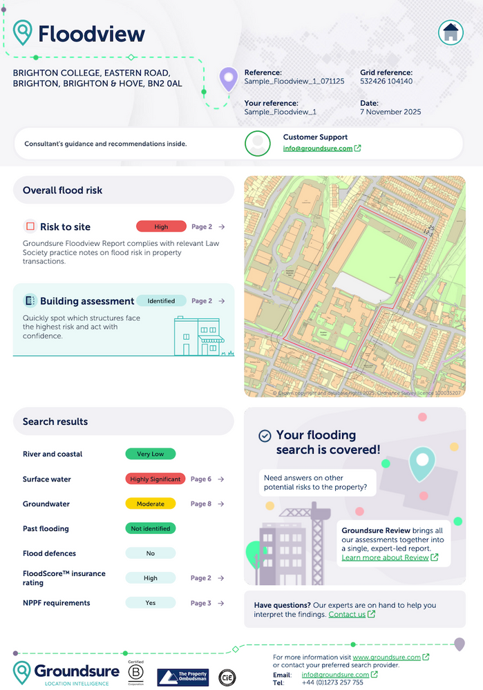 Commercial Floodview - Groundsure (<15 HA)
