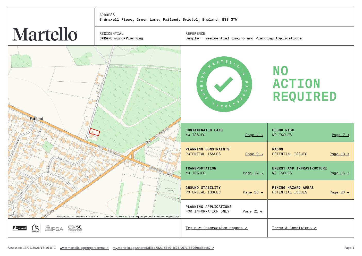 Martello Enviro and Planning Applications Report - Resi