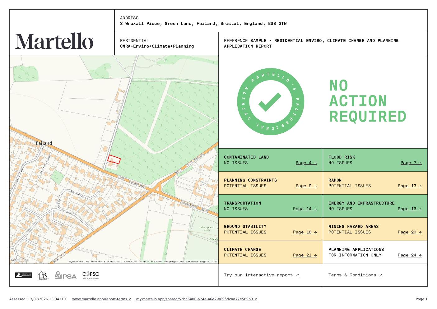 Martello Enviro, Climate Change and Planning Application Report - Resi