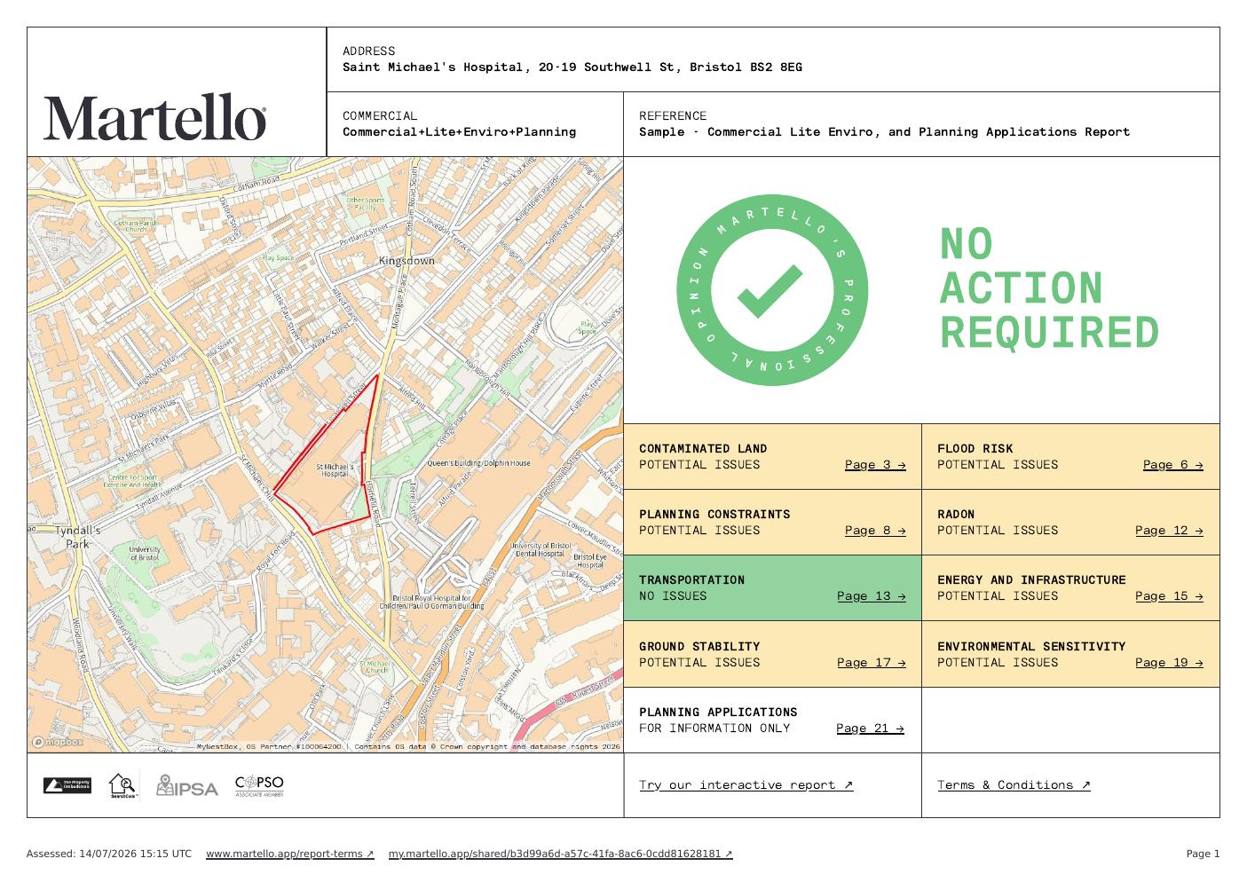 Martello Enviro and Planning Applications Report - Commercial Lite