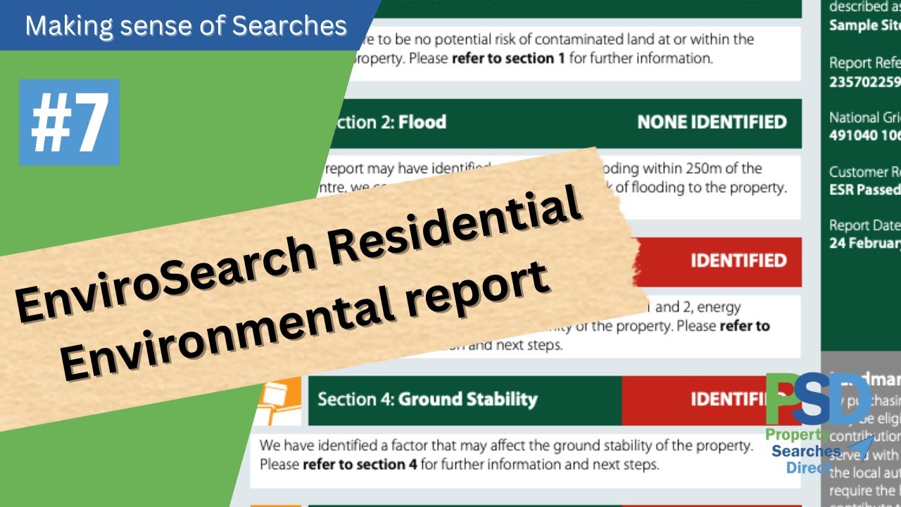 Envirosearch Residential Report Explained