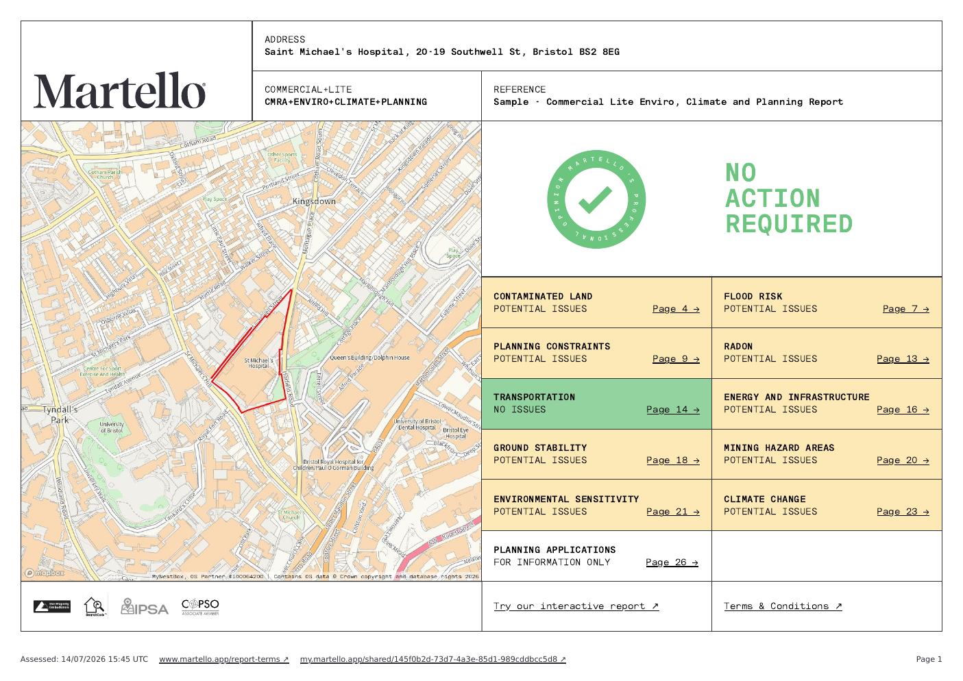 Martello Enviro, Climate and Planning Report - Commercial Lite