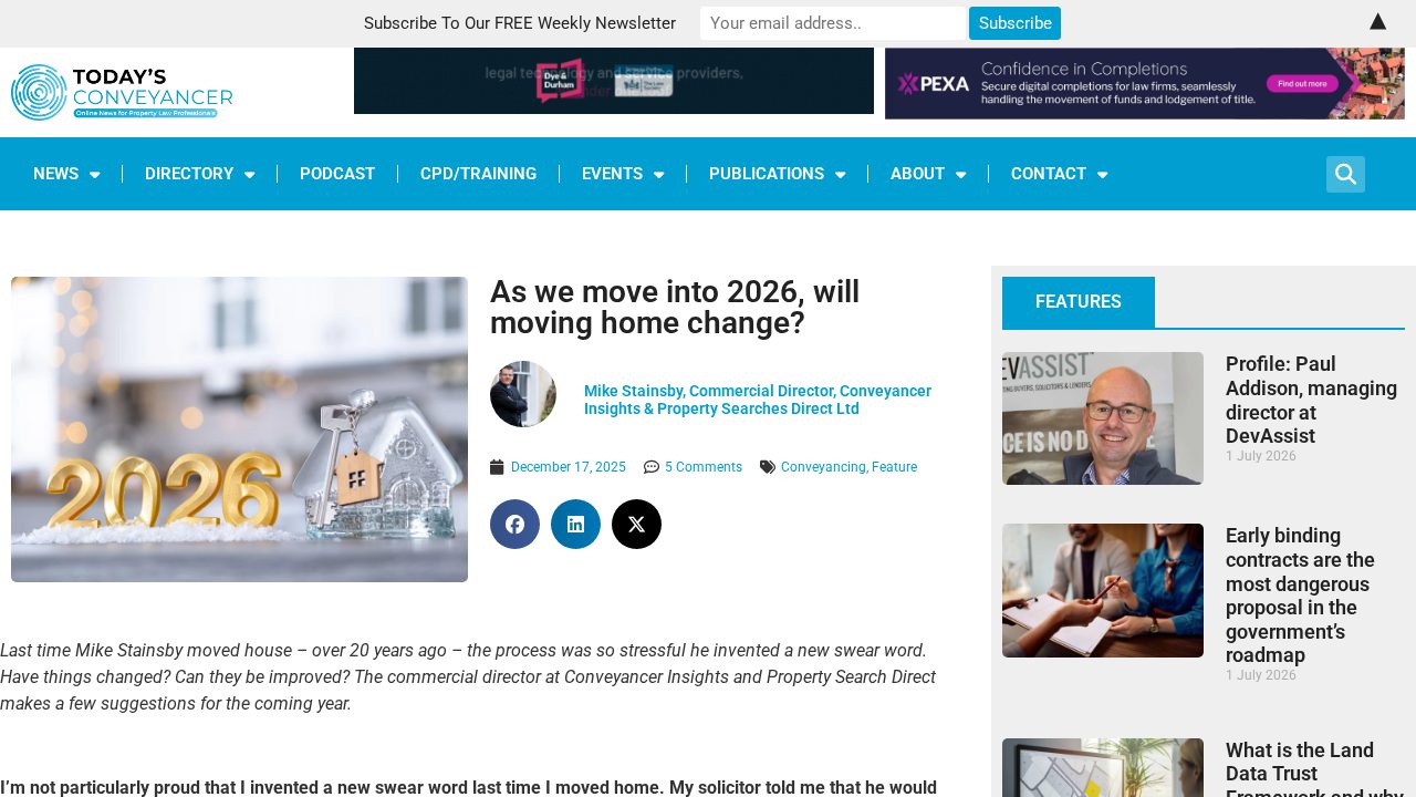 As we move into 2026, will moving home change?